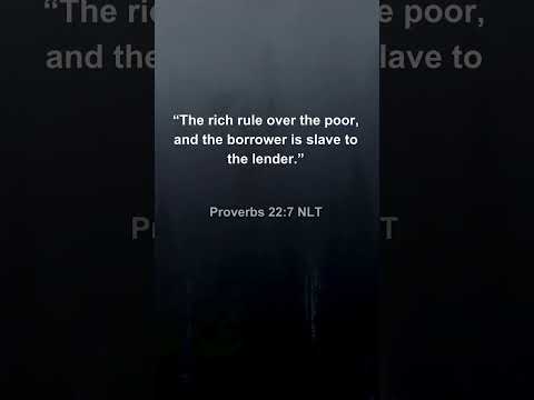 Seek wisdom, avoid slavery to debt! [Video]