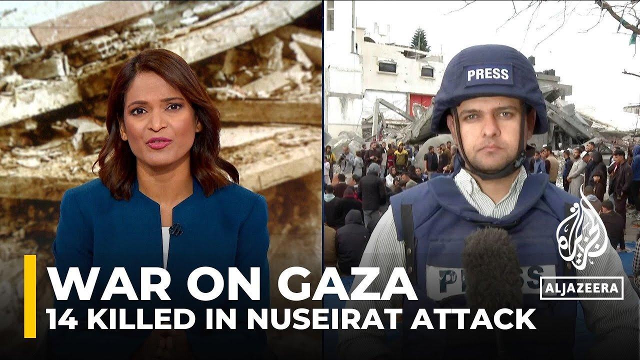 Israel bombs central Gaza, kills 14 in Nuseirat, [Video]