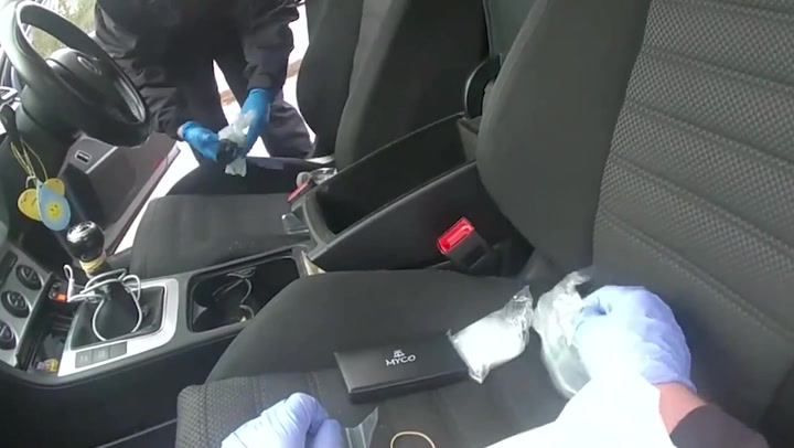 Watch: Police make chilling discovery in drug dealers car | News [Video]