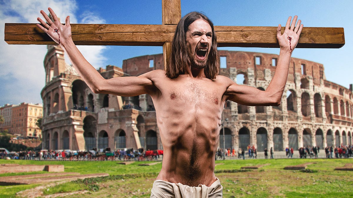Man Being Crucified By Romans Keeps Arrogantly Comparing His Plight To Jesus [Video]