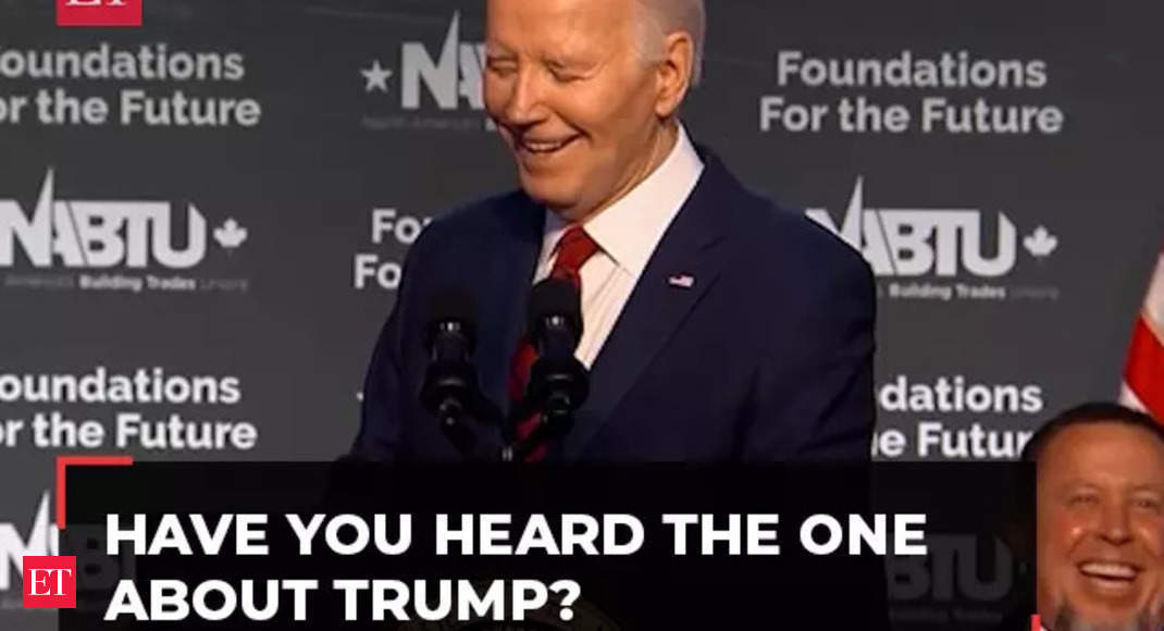 Biden tries humor on the campaign trail, says have you heard the one about Trump? – The Economic Times Video