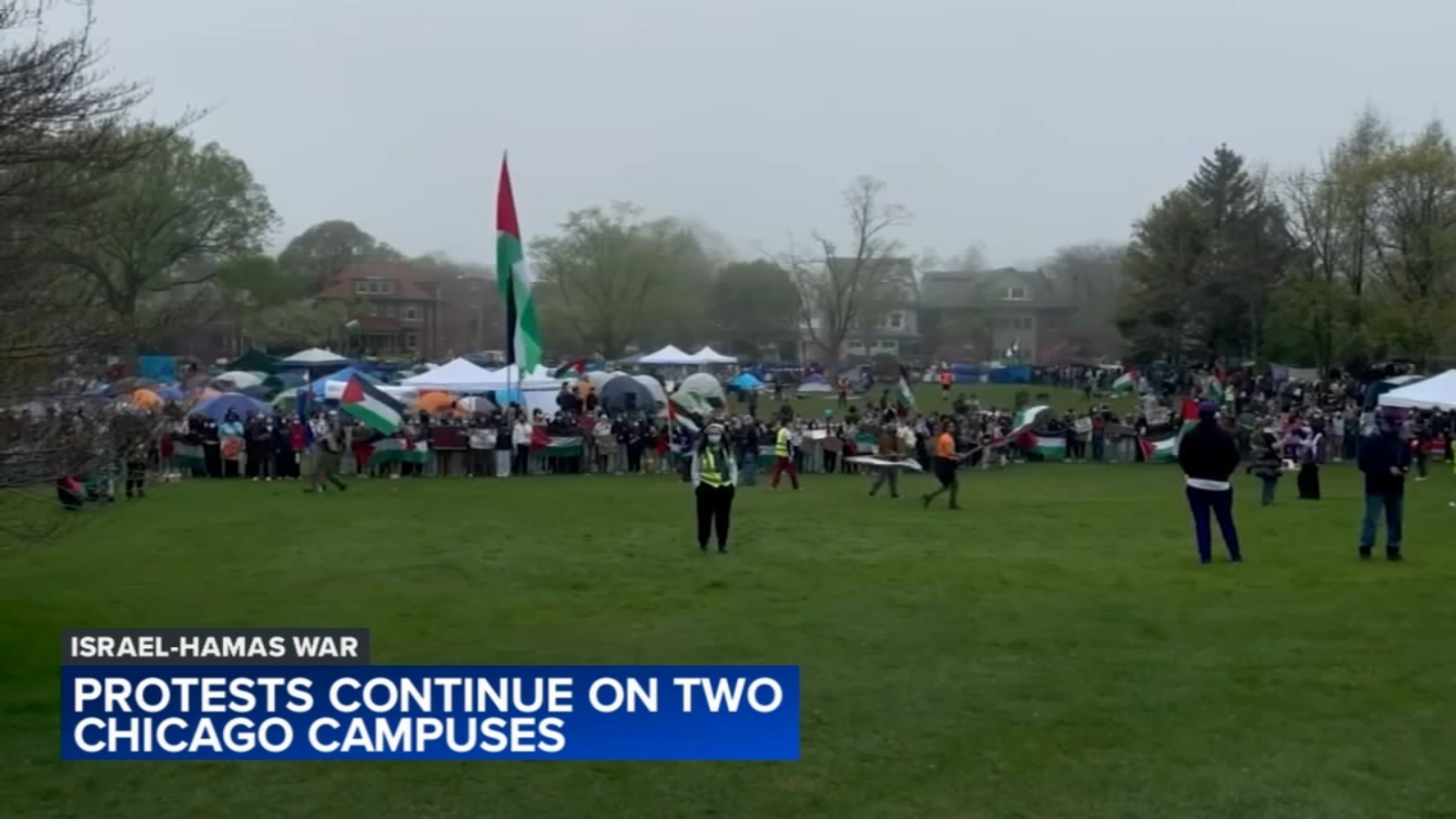 Student protest today: Chicago-area organizers push back against accusations of antisemitism at Northwestern; Biden speaks out [Video]