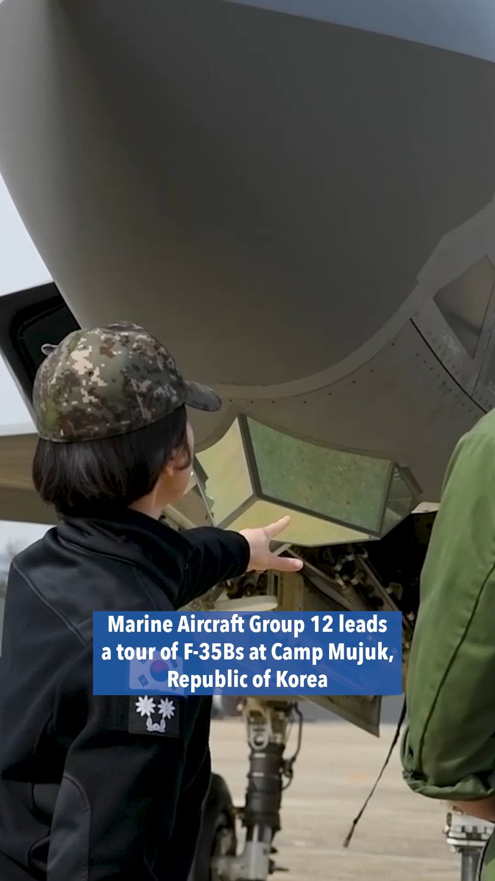 DVIDS – Video – MAG-12 conducts tour with an F-35B aircraft to RoK Marine and Naval Leadership at Camp Mujuk