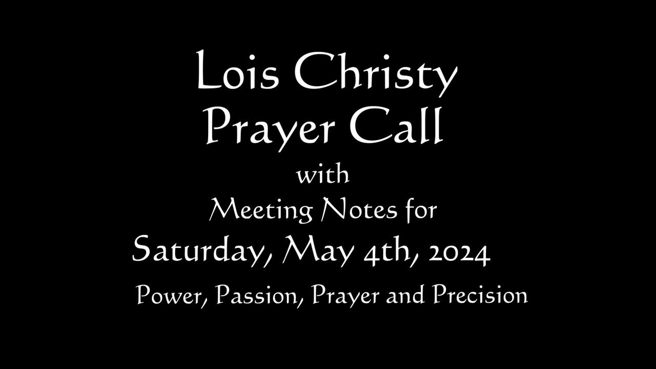 Lois Christy Prayer Group conference call for [Video]