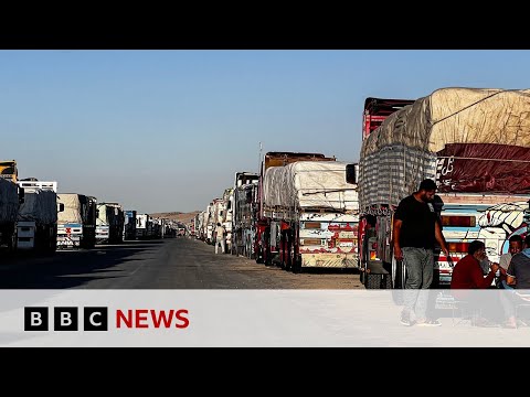 Israeli protesters block aid trucks headed to Gaza from Jordan | BBC News [Video]