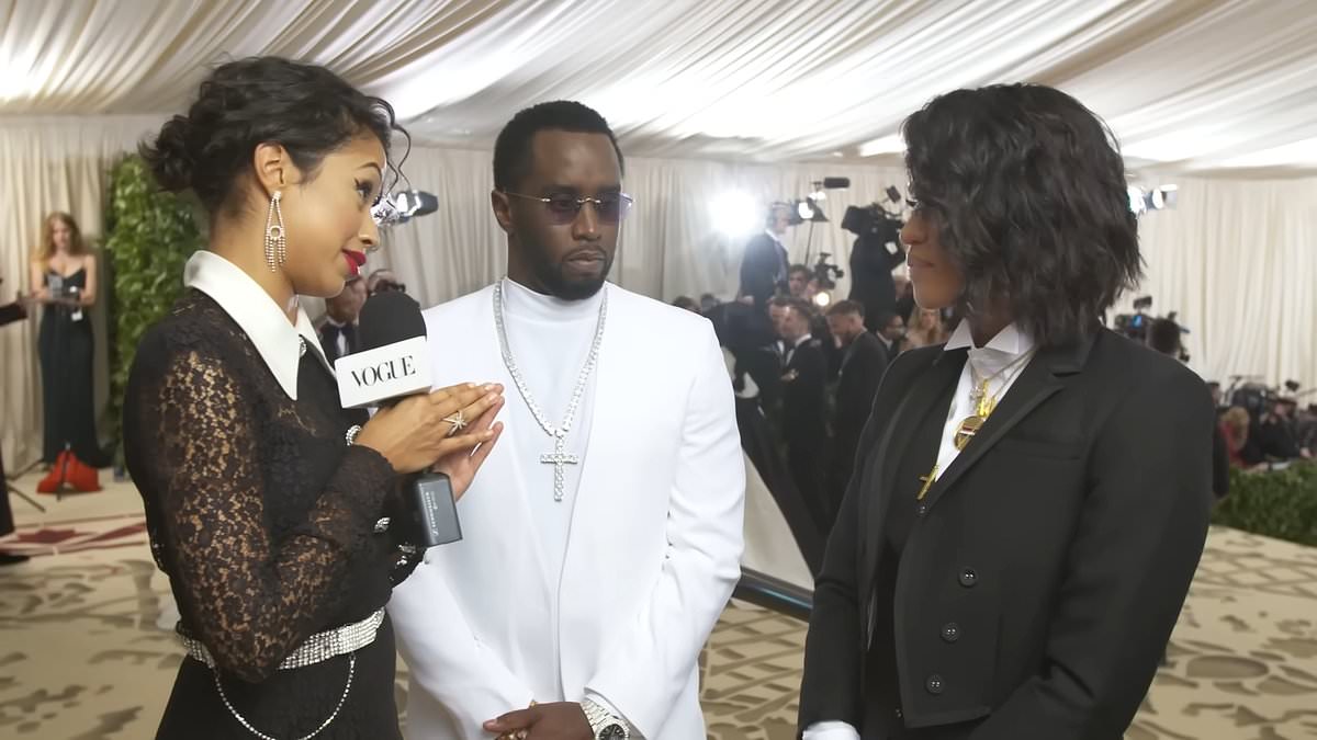 Haunting video shows Diddy staring intensely at Cassie as she’s asked if they have anything to ‘confess’ two years after hotel beating that was caught on surveillance footage