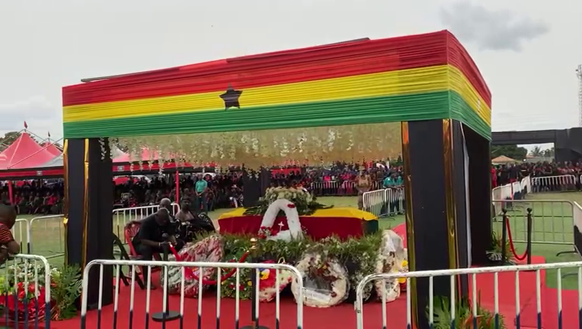 Scenes as John Kumah is laid to rest [Video]