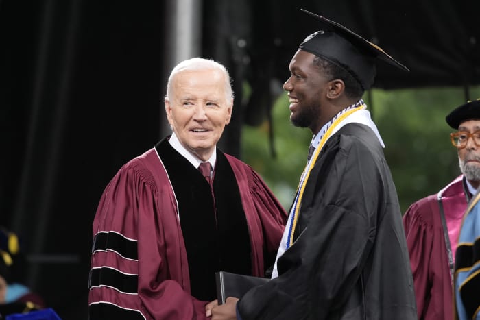 Biden tells Morehouse graduates that he hears their voices of protest over the war in Gaza [Video]