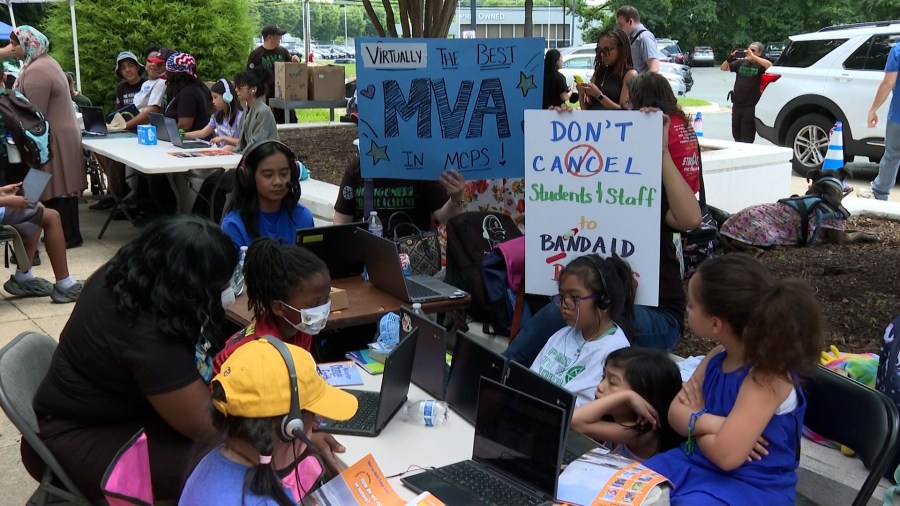 Dont get rid of my school: Montgomery County Public Schools parents, students stage sit-in to fight virtual academy closing [Video]
