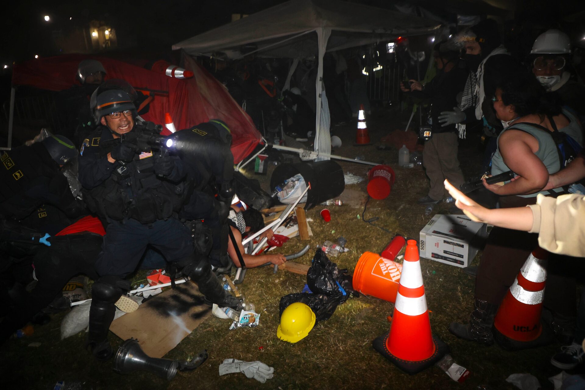LAPD Issues Tactical Alert Over Pro-Palestine Encampment At City Hall [VIDEOS]