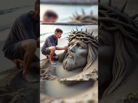 Jesus sand art 🎨 ✨️ 😍 [Video]