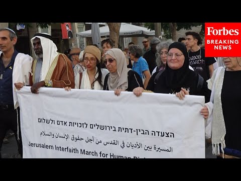 An Interfaith March For Peace Is Held In Jerusalem Amid Continuing Battles Between Israel And Hamas [Video]