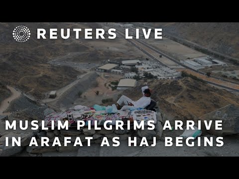 LIVE: Muslim pilgrims arrive in Arafat near Mecca as haj begins [Video]