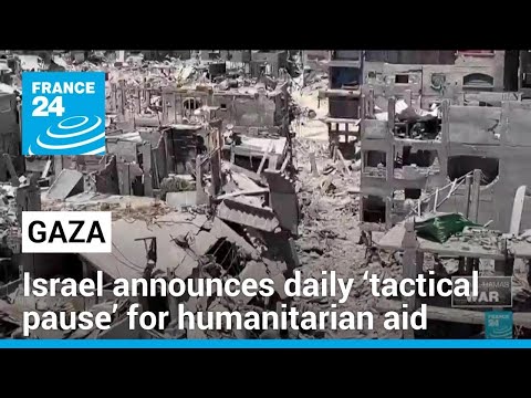 Israeli army announces daily ‘tactical pause’ in south Gaza to boost incoming aid • FRANCE 24 [Video]