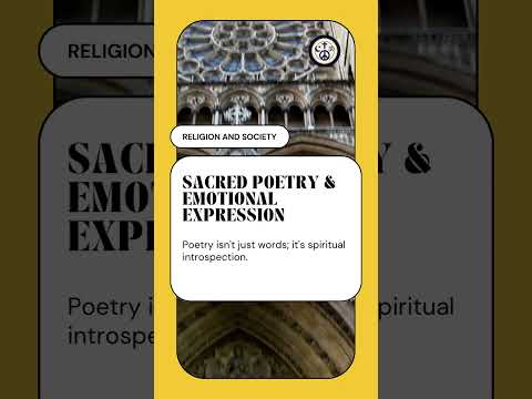 Sacred Poetry & Expression Poetry as spiritual introspection. 🌍 Religious poetry offers solace. [Video]
