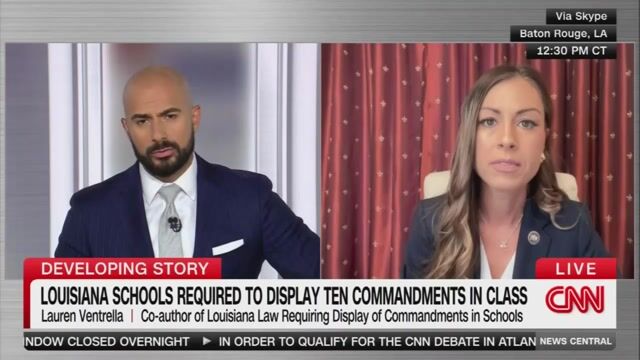I bet you CNN pays you a lot of money”: Louisiana lawmaker who co-authored Ten Commandments law clashes with CNN host. [Video]