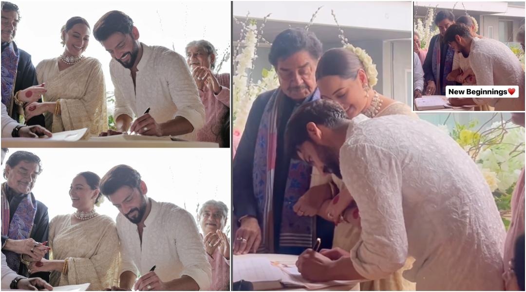 Newlyweds Sonakshi Sinha – Zaheer Iqbal brutally trolled for inter-faith marriage; turn off comments section on their civil wedding ceremony pics [Video]