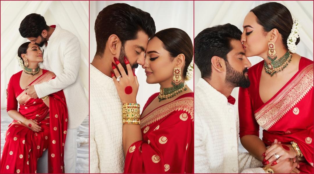 Sonakshi Sinha-Zaheer Iqbal lovingly kiss each other on forehead; comments section disabled on Instagram [Pics] [Video]