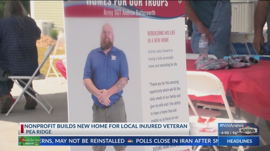 Nonprofit builds home for injured veteran in Pea Ridge [Video]