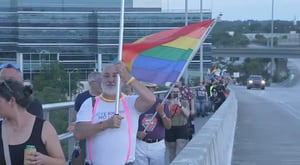 Demonstrators march across Acosta Bridge to support LGBTQ+ rights, protest Freedom Summer [Video]