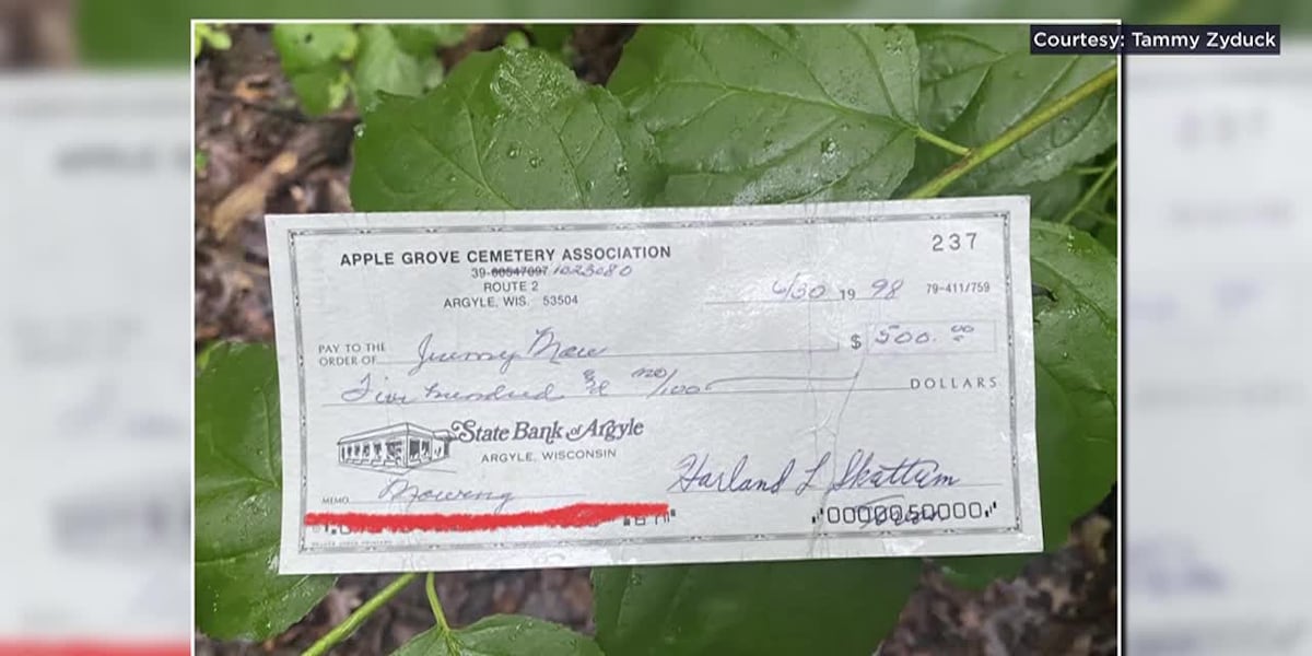 Check from 1998 found more than 100 miles away after tornado hits church [Video]