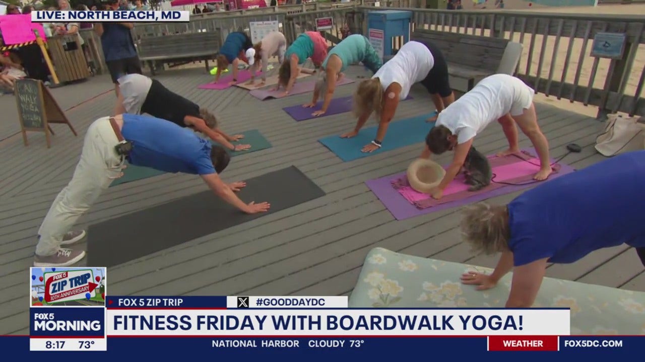 North Beach, MD: Boardwalk Yoga [Video]