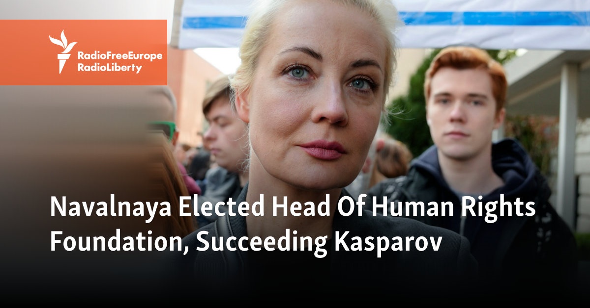 Navalnaya Elected Head Of Human Rights Foundation, Succeeding Kasparov [Video]