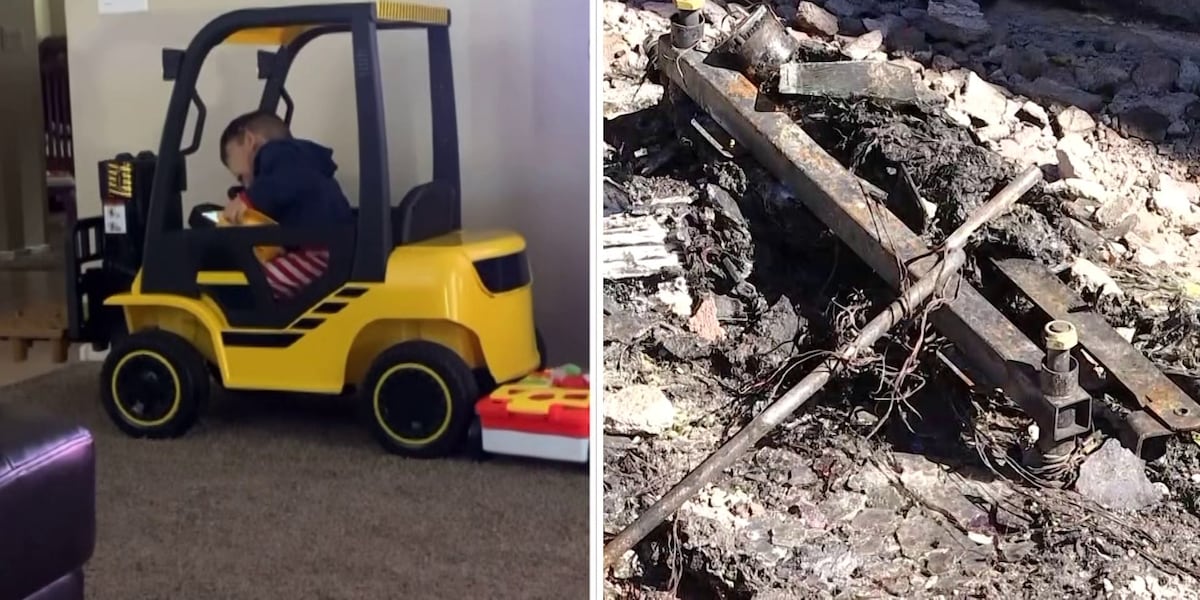 Tolleson mother says ride-on toy truck burst into flames outside home [Video]