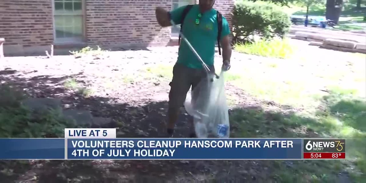 Volunteers clean Hanscom Park after 4th of July [Video]