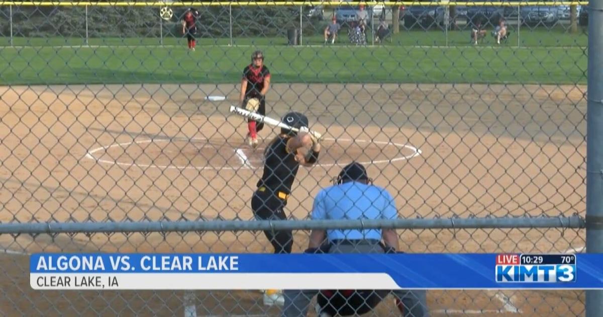 Clear Lake Lions softball battles with Algona Bulldogs to keep season alive | Sports [Video]