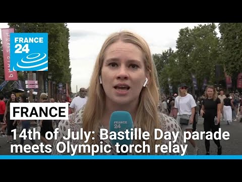 French National Day: Bastille Day parade meets Olympic torch relay • FRANCE 24 English [Video]