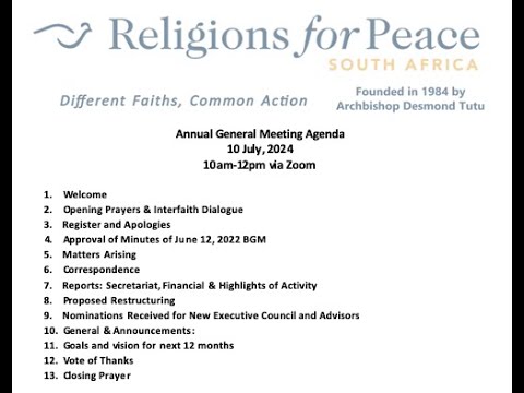 National Interfaith Dialogue and Annual General Meeting 10 July, 2024 [Video]